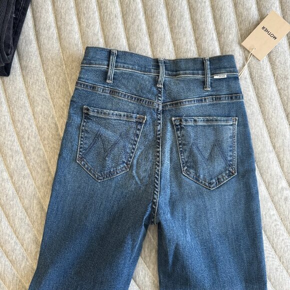 NWT Mother Denim The Hustler Ankle Fray Jeans Color Blue Women's Size 24 - Picture 4 of 6